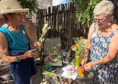 Flower Arranging at Team Fun Flower Power Happy Hour